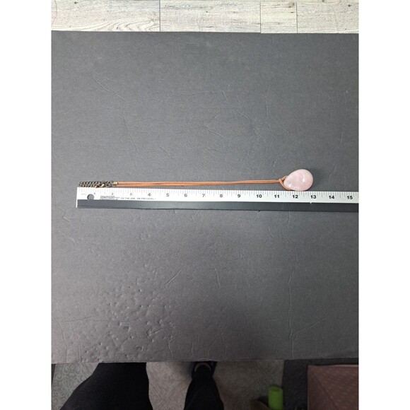 Rose Quartz Teardrop Pendant Necklace Natural Stone Crystal Spiritual Love Stone - Picture 7 of 9